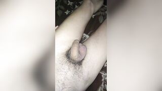 playing with my semi soft big dick - horny step bro - 2 image
