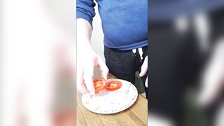 Toast & CUM (jerking on food)