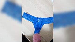 Cum on Girls Blue Panties - 10 image