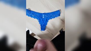 Cum on Girls Blue Panties - 4 image