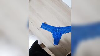 Cum on Girls Blue Panties - 5 image