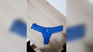 Cum on Girls Blue Panties - 6 image