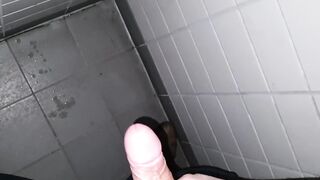 Shooting sperm in public toilet - 7 image