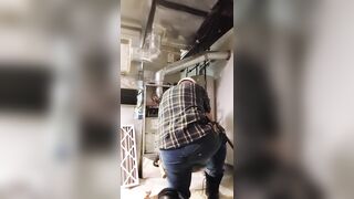 HVAC dad working on customer's heater - 3 image