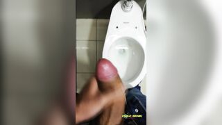 Jerking Off My Big Uncut Cock At The Mall's Public Bathroom - Camilo Brown - 10 image