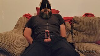 Daddy Tied Up With Vibrator On Cock - SlugsOfCumGuy - 1 image