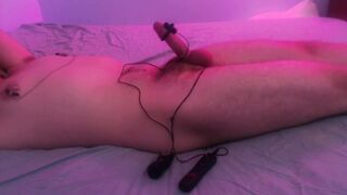 Left alone restrained with a vibrator and post orgasm torture - 8 image