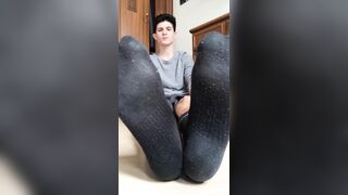 Socks fetish: Kinky employee worships boss feet (Complete on FapHouse) - 4 image
