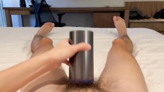 Big Load to the toy with vibrator - 4 image