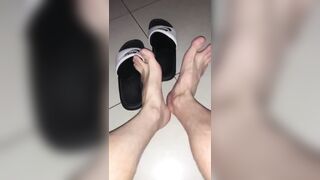 Hunky businessman worships my feet while jerking off (Complete on FapHouse) - 2 image