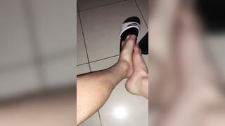 Hunky businessman worships my feet while jerking off (Complete on FapHouse) - 8 image