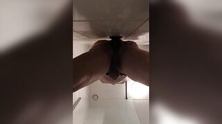 Quick anal fuck with BBC dildo in the shower - 9 image