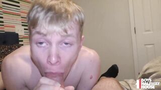 Blond Delinquent Twink Swallows Daddy's Fat Load - 10 image