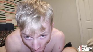 Blond Delinquent Twink Swallows Daddy's Fat Load - 8 image