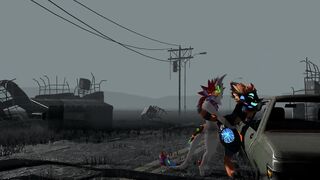 Protogen furry gets fucked in wasteland - 2 image