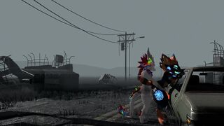 Protogen furry gets fucked in wasteland - 3 image