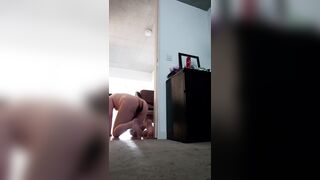 Chastity Bear plays with puppy tail butt plug - 10 image