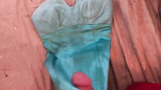 Dirty Tina Satin Mini Dress Fucked on the Work Site Floor