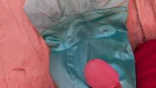 Dirty Tina Satin Mini Dress Fucked on the Work Site Floor - 7 image