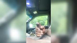 Jacking off in car and getting a good cumshot - 5 image