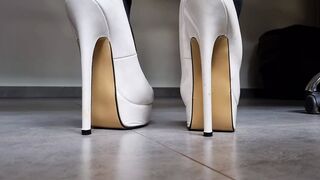 white high heels 7 inch - 1 image