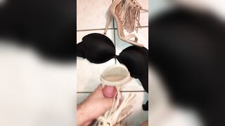 Girlfriends Steve Madden heels and 34D bra fucked & cummed. - 4 image