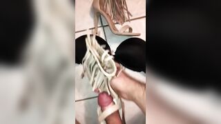 Girlfriends Steve Madden heels and 34D bra fucked & cummed. - 7 image