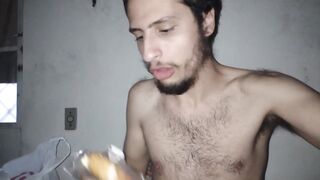 Man eating pizza and worshiping my armpit - 6 image