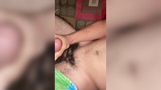 Jerking my fat dick before family wakes up