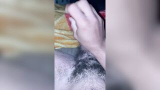 Jerking my fat dick before family wakes up