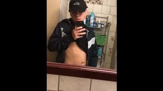 19 year old Latino jerking off session - 1 image