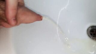 Pissing in public bathroom sink!  - 5 image