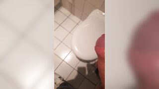 Shooting a big load on toilet - 5 image