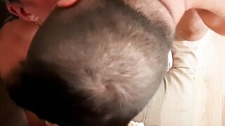 Stepfather and his friend put their big dicks in stepson's mouth - 10 image