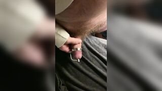 spiked cbt urethral plug jerk and cum - 3 image