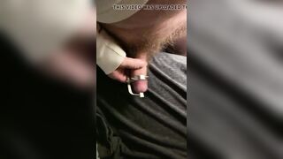 spiked cbt urethral plug jerk and cum - 5 image