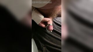 spiked cbt urethral plug jerk and cum - 6 image