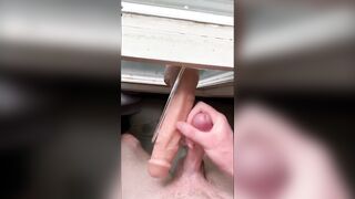 Twink masturbates while sucking dick and licks his cum off it - 7 image