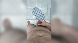 Horny straight boy pissing on his body - 8 image
