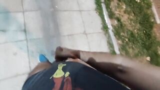 Drkam kurac, covek prolazi (risky street jerking, no cum) - 6 image