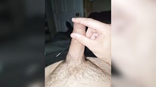 Foreskin fun with pre cum .. thick cock uncut - 8 image
