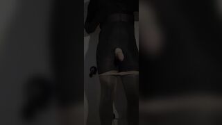 Gasmask Pantyhose Encasement Dildo Fuck - 6 image