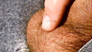 Limp Dick Pre-cum drips on Balls Close Up - 7 image