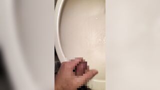 A hairy Japanese men masturbates. The moment he ejaculates in the washroom. - 9 image