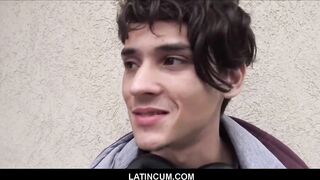 Amateur Skinny Latin Twink Boy Jael Sex With Stranger Azul For Cash POV - 2 image