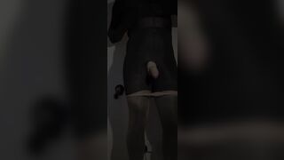 Gasmask Pantyhose Encasement Dildo Fucking - 6 image