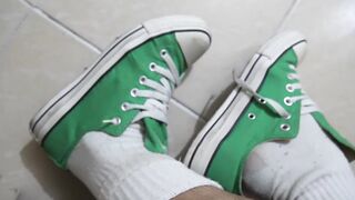 GREEN CONVERSE LOW FAB - 6 image