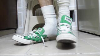 GREEN CONVERSE LOW FAB - 8 image
