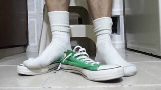 GREEN CONVERSE LOW FAB - 9 image