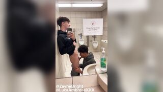 Twinks Fuck in Public Bathroom - 5 image